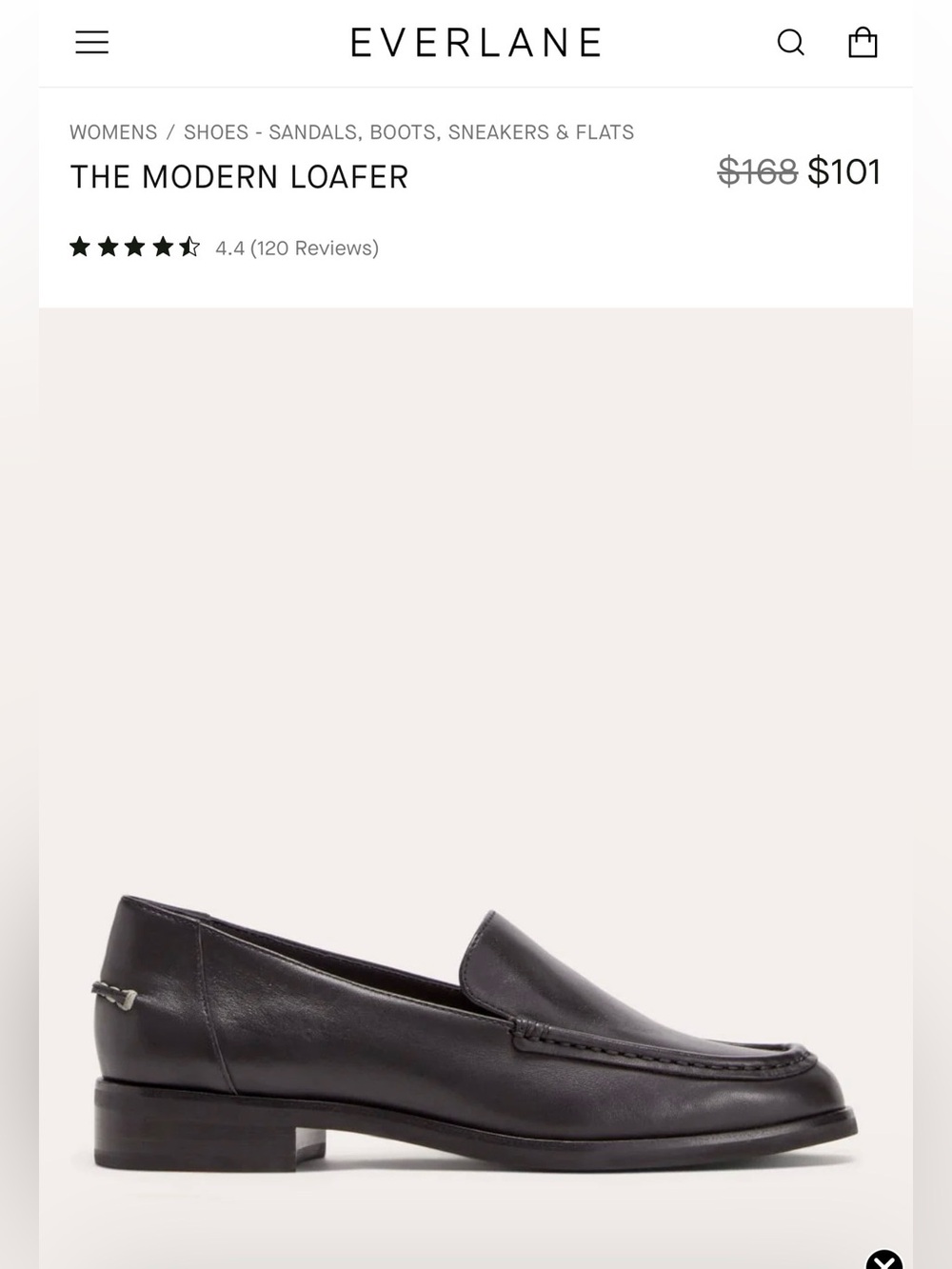 Everlane Black Leather Slip-On Loafers - Picture 2 of 8